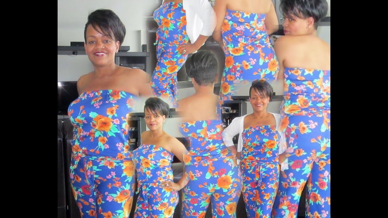 DIY strapless jumpsuit