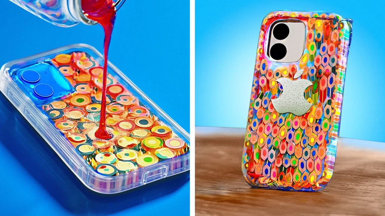 🎨 ERSTELLE DEINE EIGENE REGENBOGEN-HANDYHÜLLE – EINFACHE DIY IDEEN! 😍📱