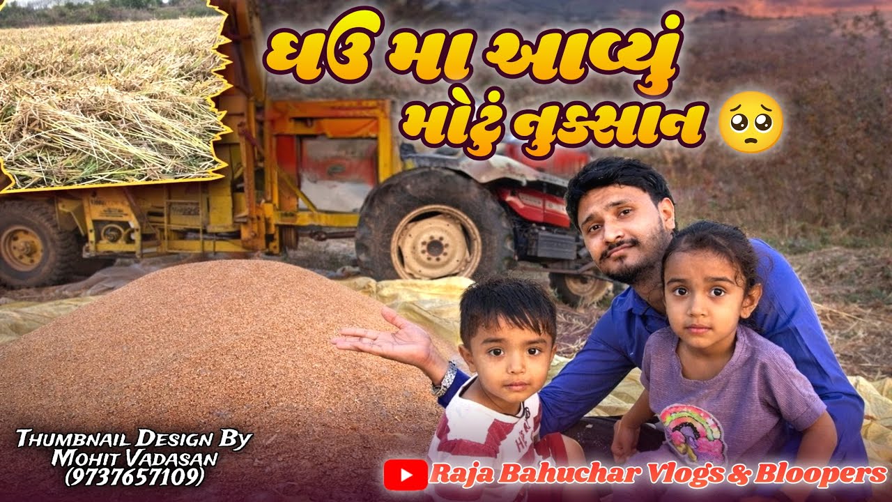 ઘઉંના આવ્યું મોટું નુકસાન 🥺//Gujarati Vlog Video//Raja Bahuchar