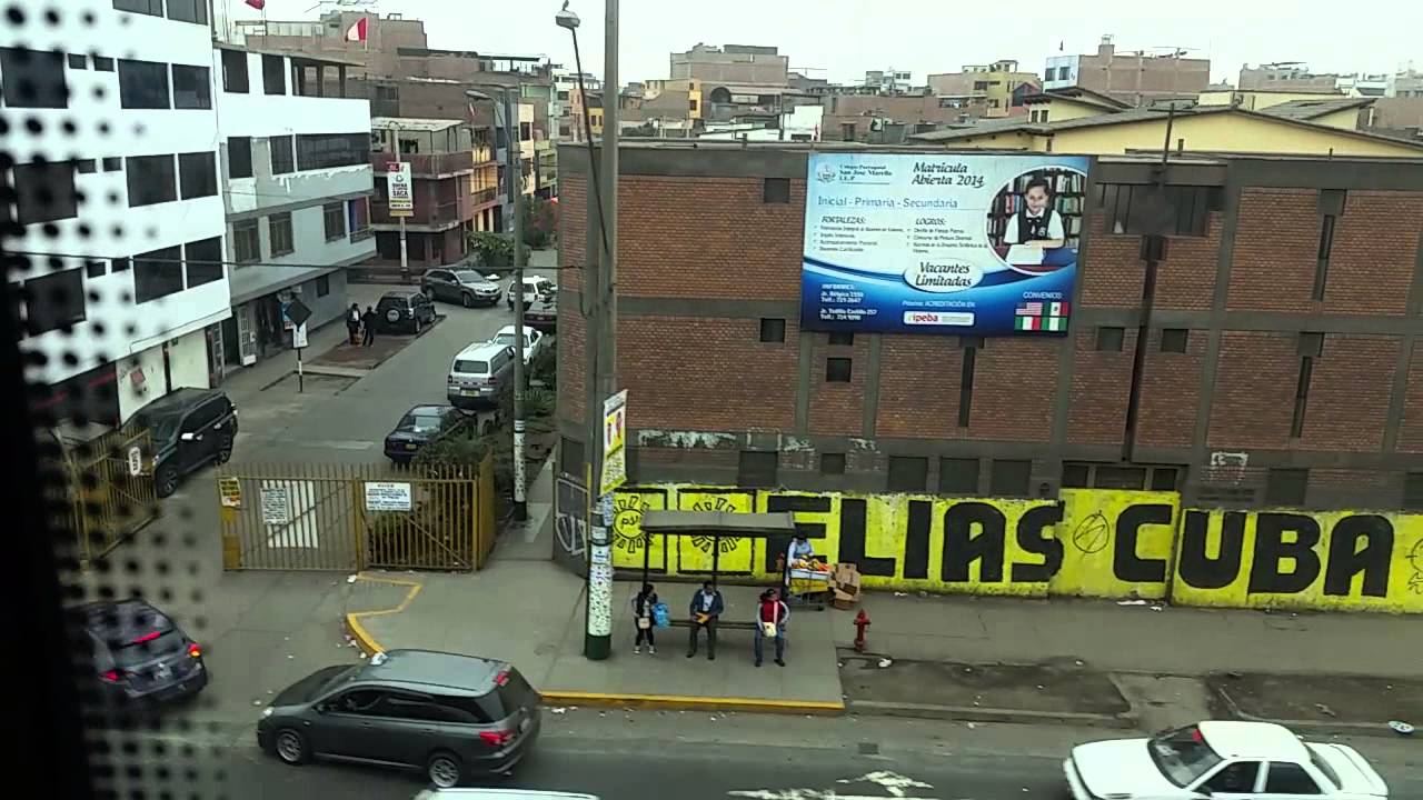 El metro tren de Lima.Desde SJl  Villa el salvador