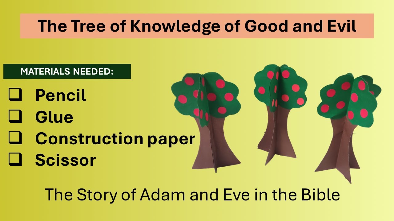 The Tree of knowledge of GOOD and EVIL | Paper Tree | Adam and Eve