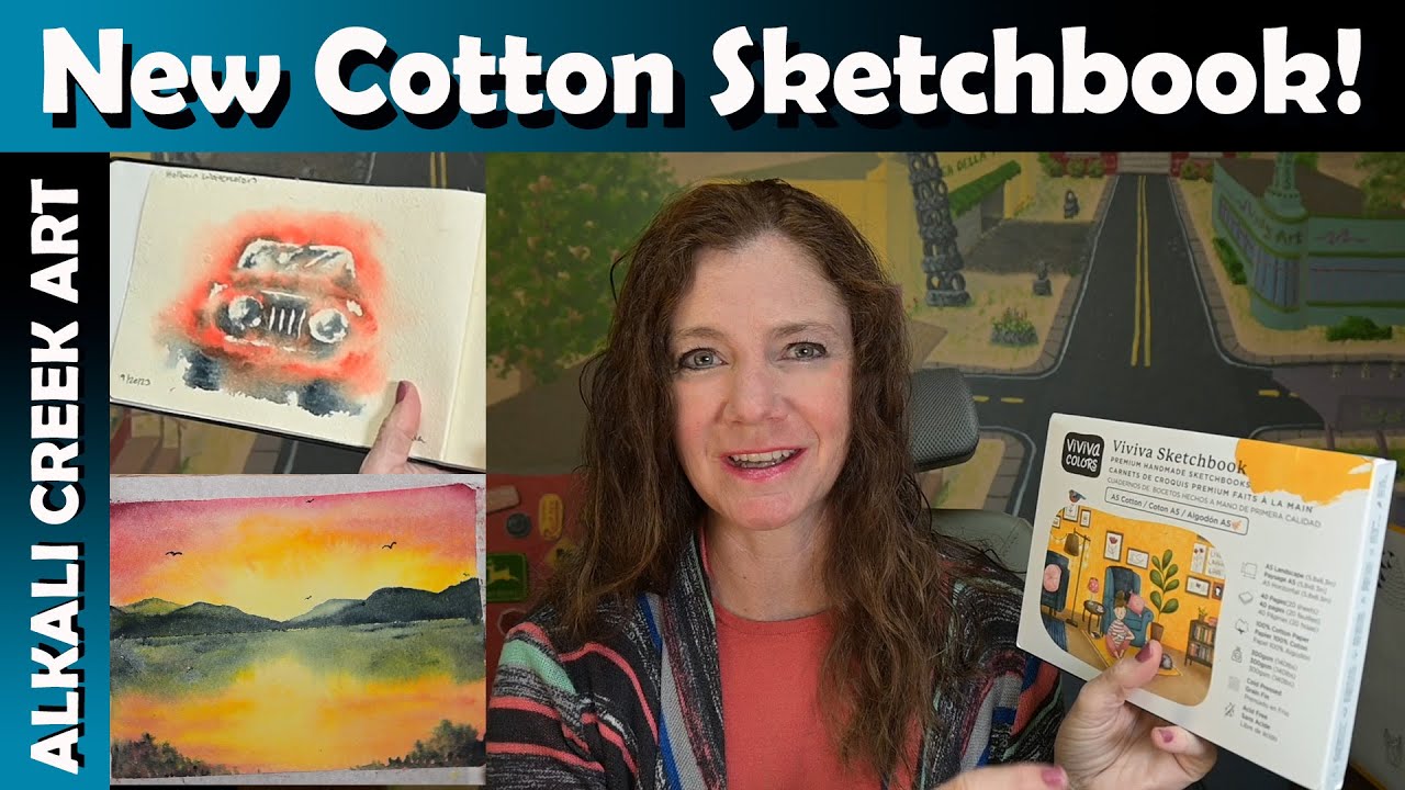 NEW Cotton Watercolor Sketchbook from Viviva - it's delightful!  BEWARE of what NOT to use, however.