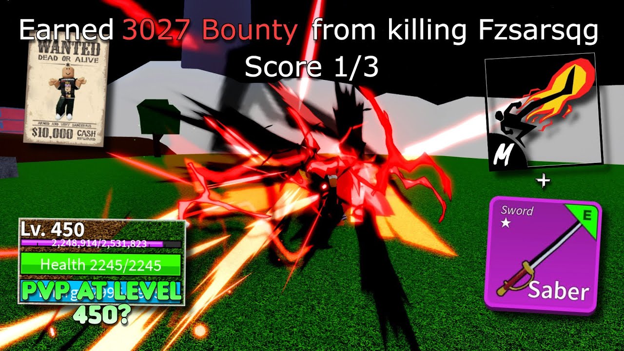 Low level PVP using Saber + Dark step in Blox Fruit (FIRST SEA ONLY)