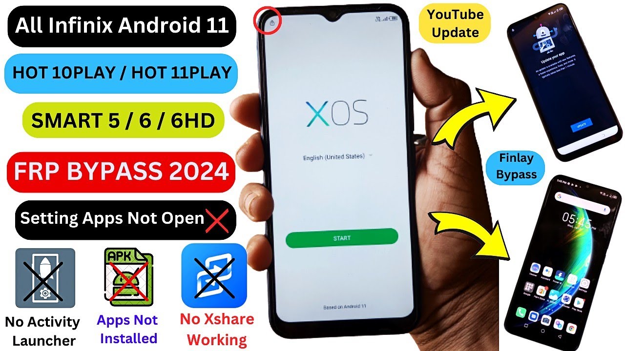 Infinix Android 11 FRP Bypass Apps Not Working | X688B/X657B/X6611B Google Account Bypass Without Pc