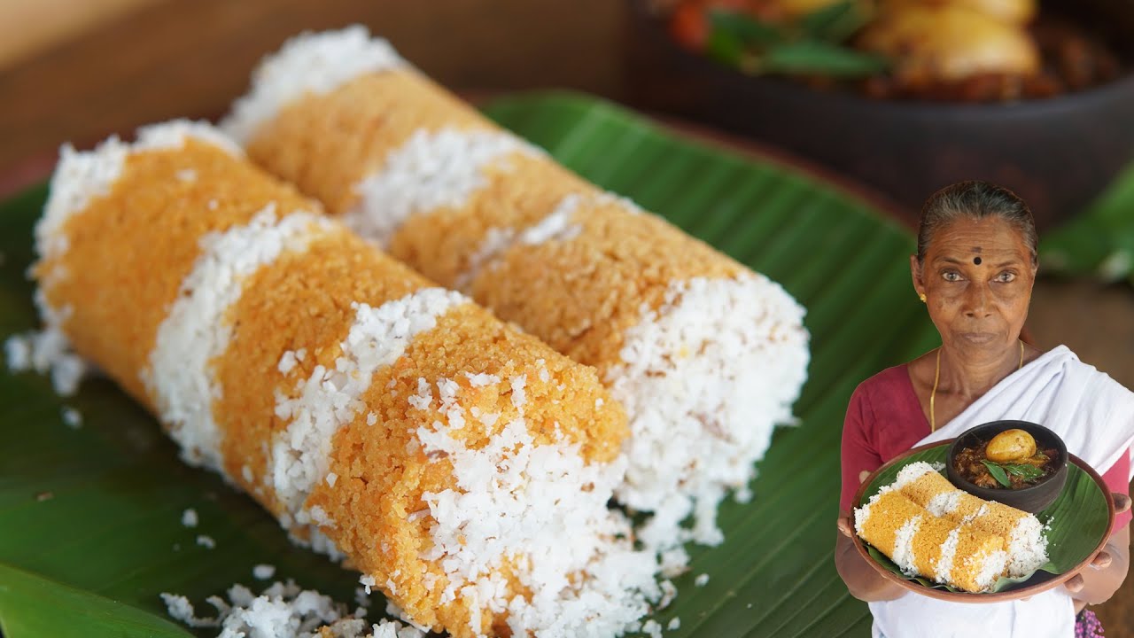 Super Tasty Carrot Puttu - Egg Curry |  Kerala Breakfast Recipe