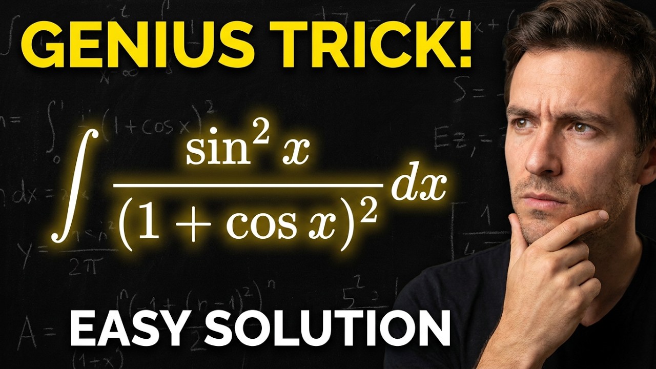 How to solve integral of sine squared x over (1 + cosx) squared