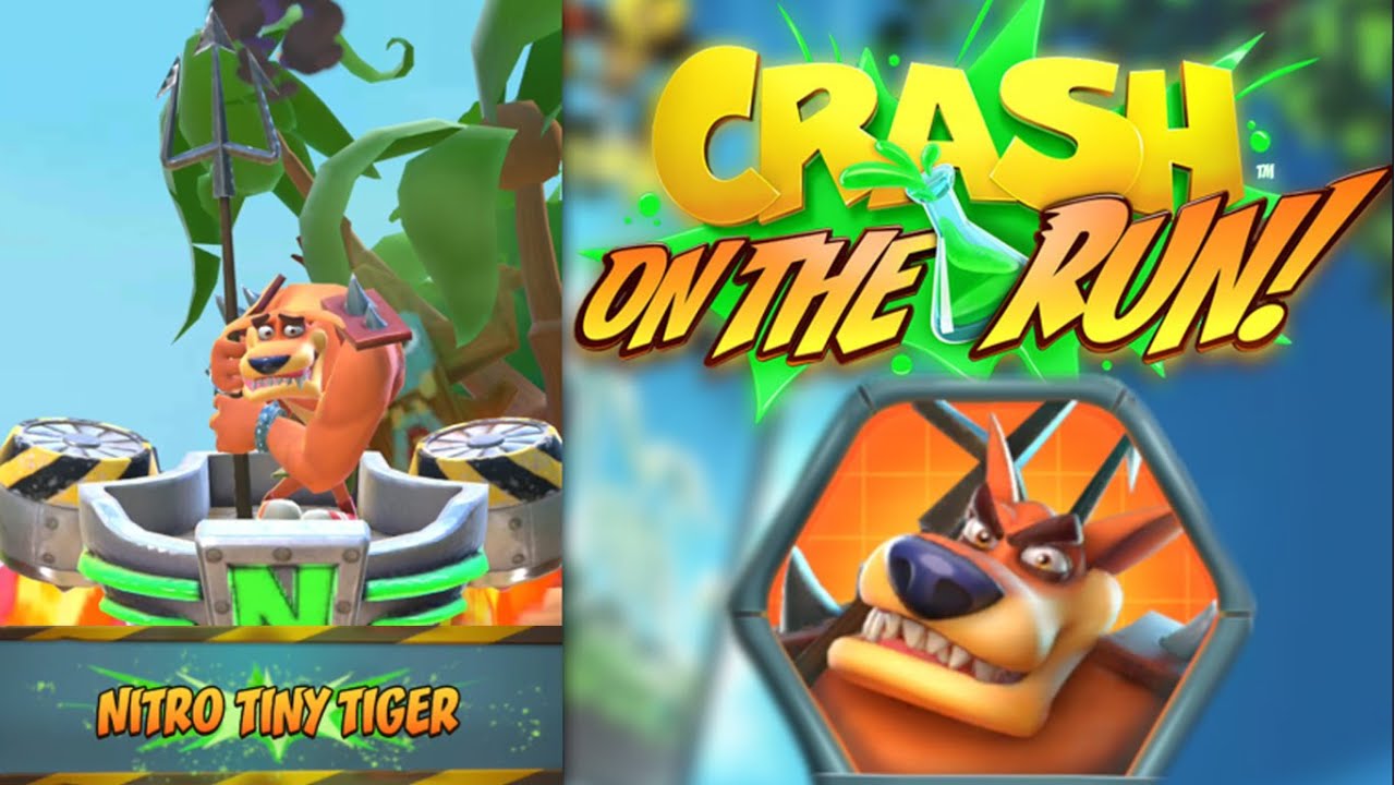 Crash On the Run Power GEM 150!! VS Nitro Tiny Tiger's Gang كراش بانديكوت!