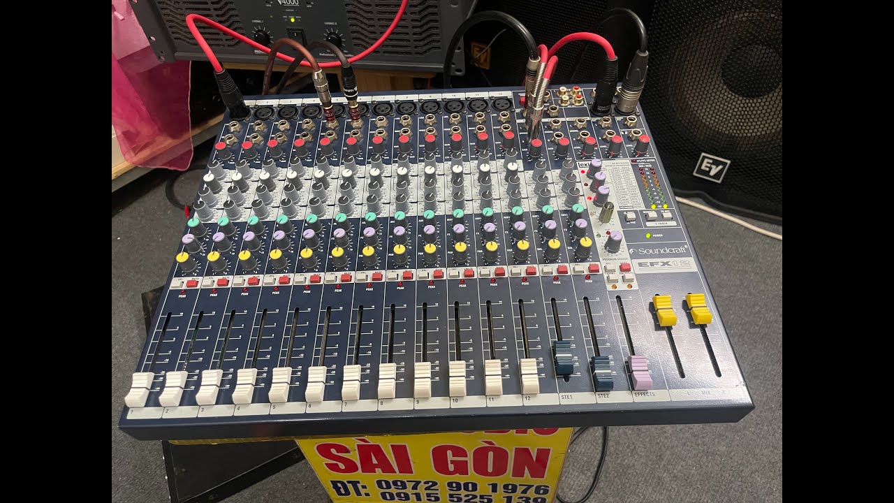 Hướng Dẫn Chi Tiết Test B&agrave;n Mixer SoundCrraft EFX12 Tại Sang Audio