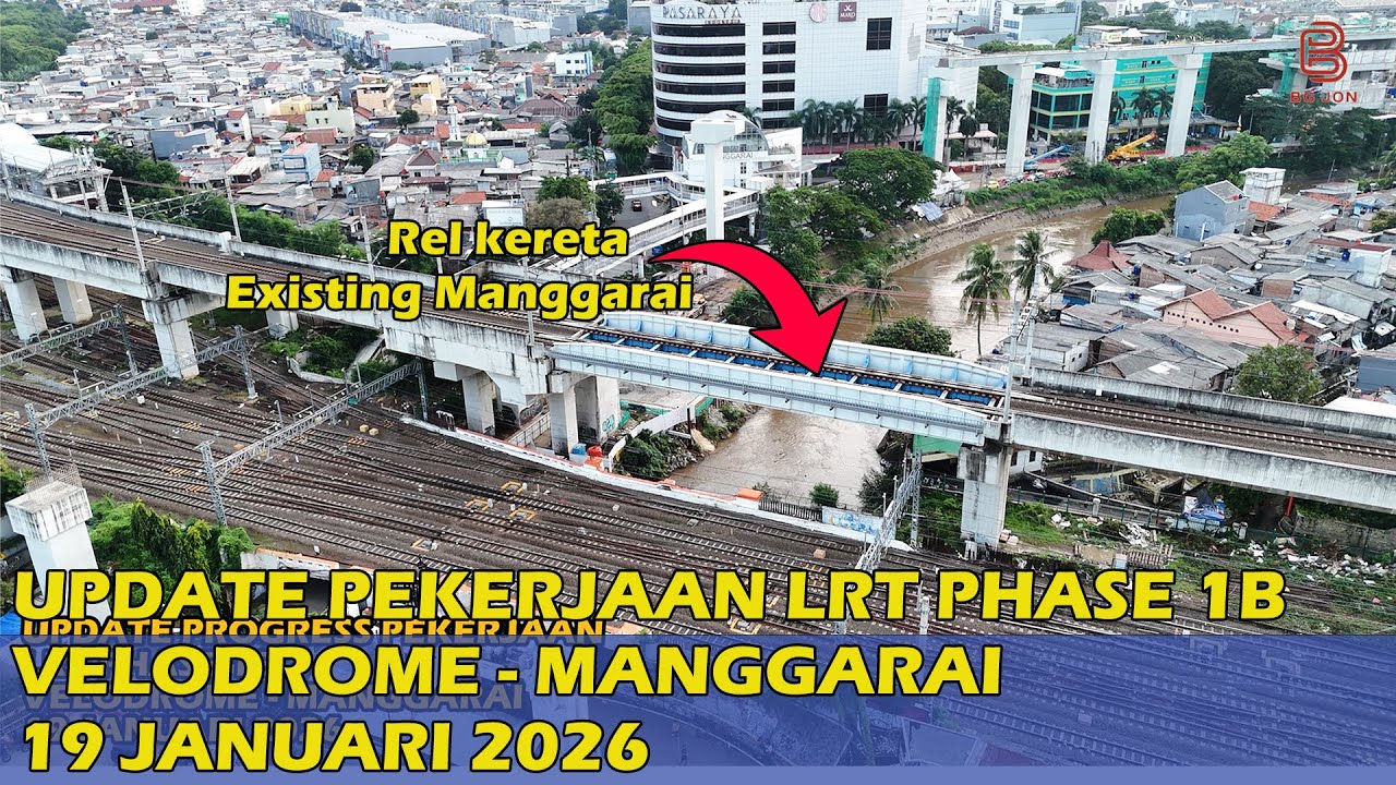 Update Progress Pekerjaan LRT Fase 1B Velodrome - Manggarai 19/01/2026 #lrtjakarta #lrt #pembangunan