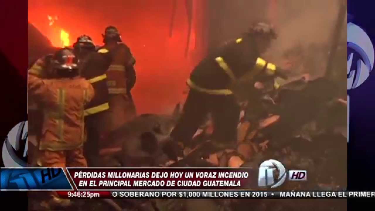 Mas de 1,000 locales son cenizas por incendio en mercado de Guatemala.