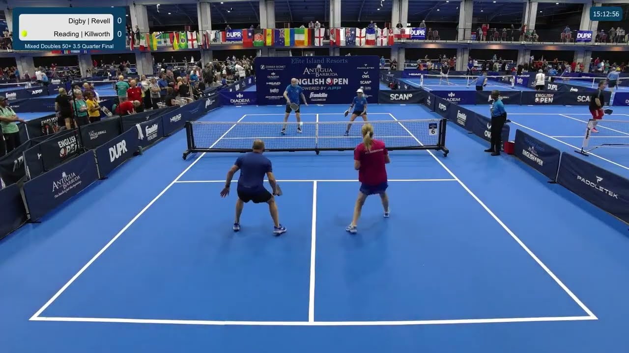 English OPEN 2025, смешанный парный разряд 50+, четвертьфинал 3,5 | Дигби + Ревелл против Рединг ...