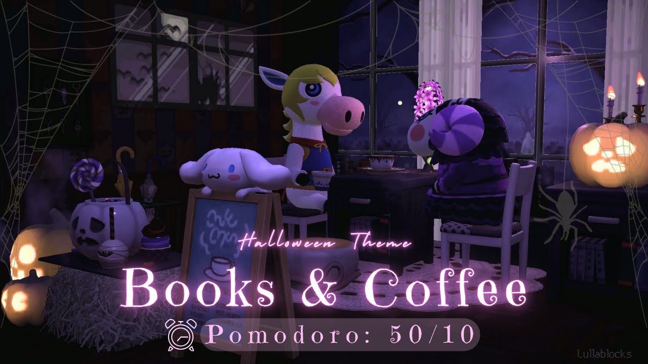 ⏰️Pomodoro 50/10 &bull; Night Swamp Ambiance▪️ASMR | No Music study▪️Spooky Caf&eacute;🌙
