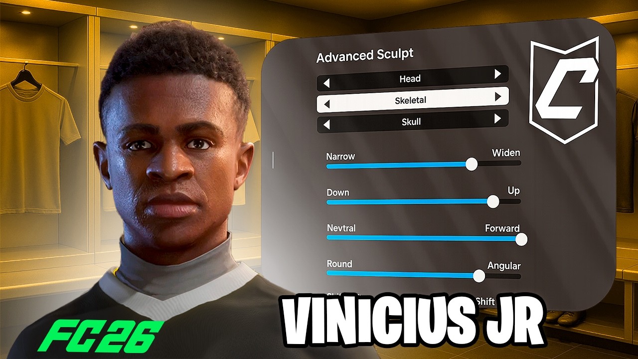 Como hacer a Vinicius Jr en EA FC 26: FACE Tutorial (Clubes Pro)