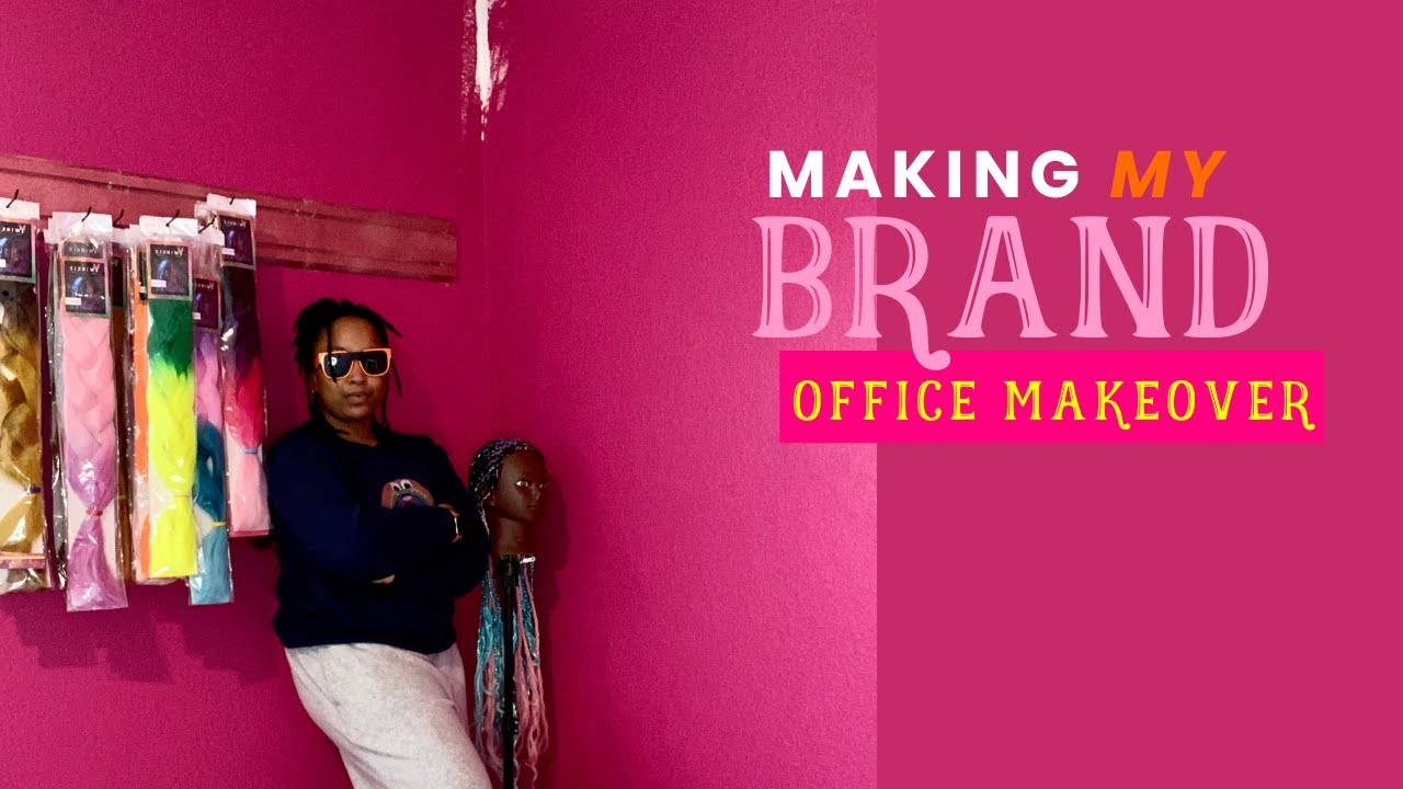 I Finally Made Over My Home Office! | Pink Diva Glam PAINT Vibes & Braiding Hair Setup ✨
