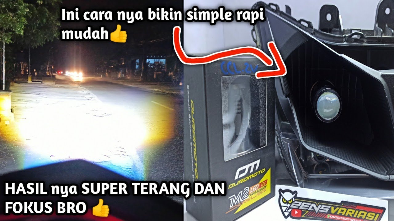 LED H4 DUROMOTO M2 PRO VS H6 VOXX PASANG HONDA MATIC‼️ LED MOTOR SUPER TERANG