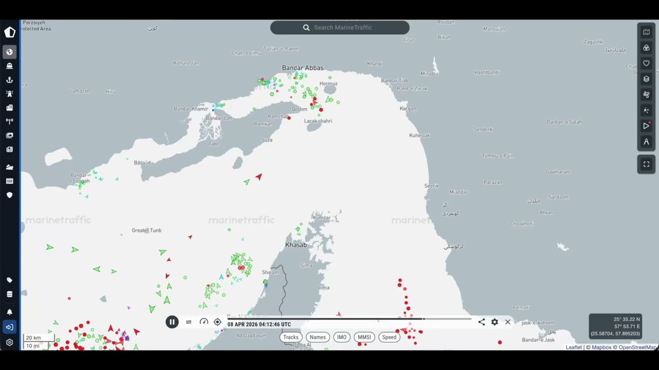 Vessel movements resume in the Strait of Hormuz following ceasefire announcement