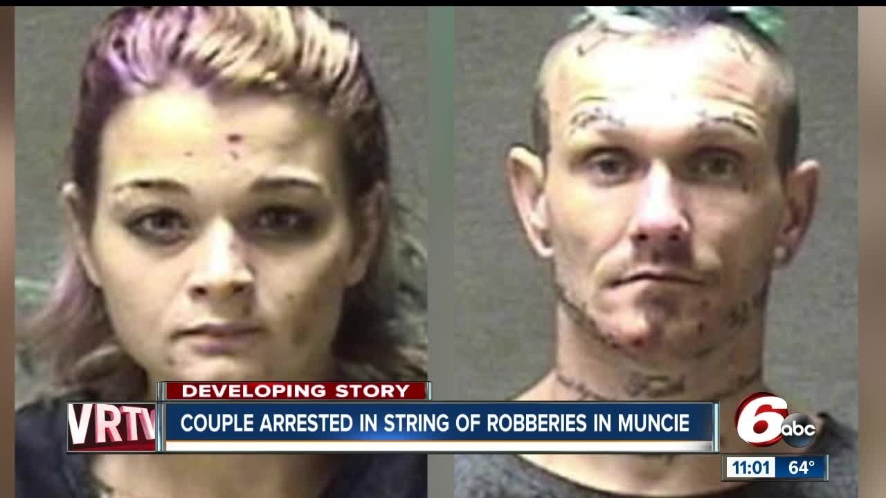 Bonnie and Clyde accused of robbing several convenience stores in Muncie