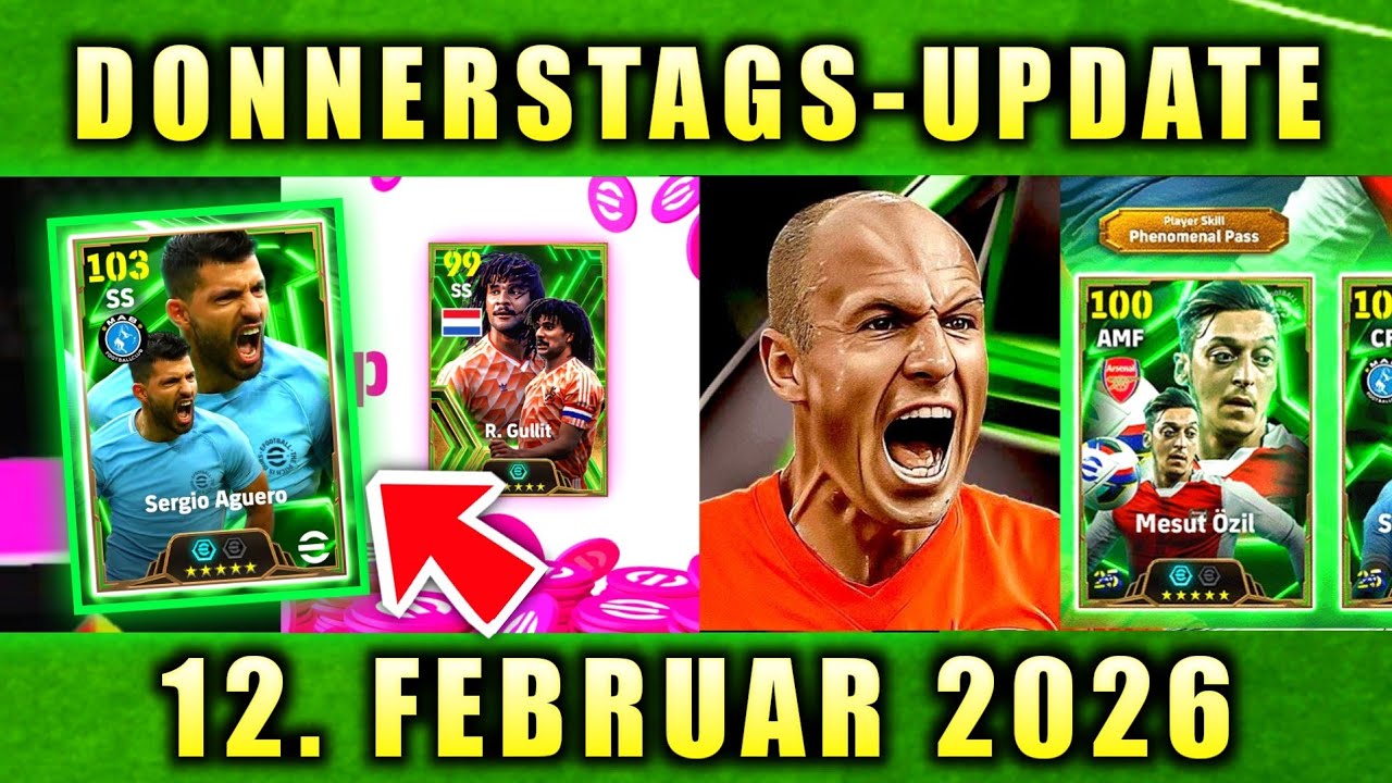 😍🔥UPDATE DONNERSTAG, 12. FEBRUAR: NEUE LEGENDE, KOSTENLOSE EPOINTS FÜR EFOOTBALL 2026 MOBILE 