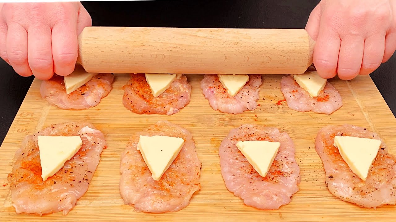 Я научился этому трюку во французском ресторане! Сочные куриные рулеты.
