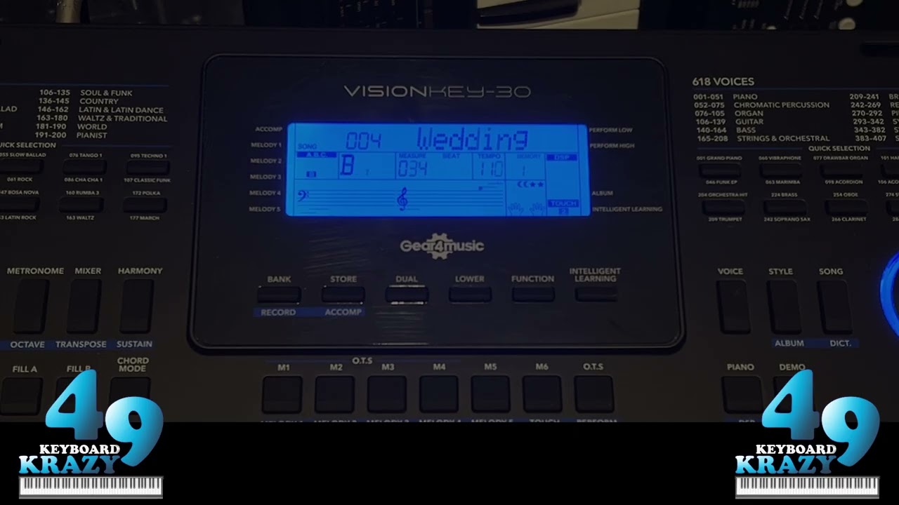 Gear4music Vision Key-30 Keyboard - 150 Demonstration Songs Part 1/5