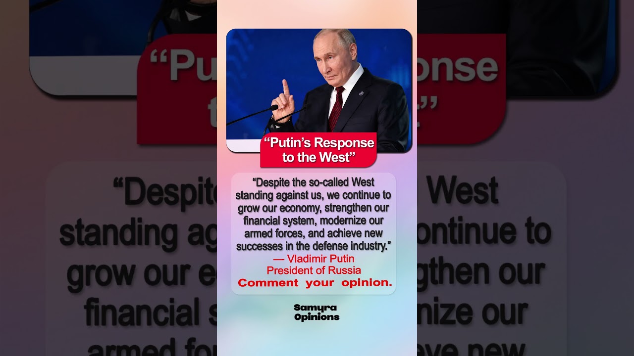 Vladimir Putin Says Russia Is Growing Despite Western Pressure #trendingnow