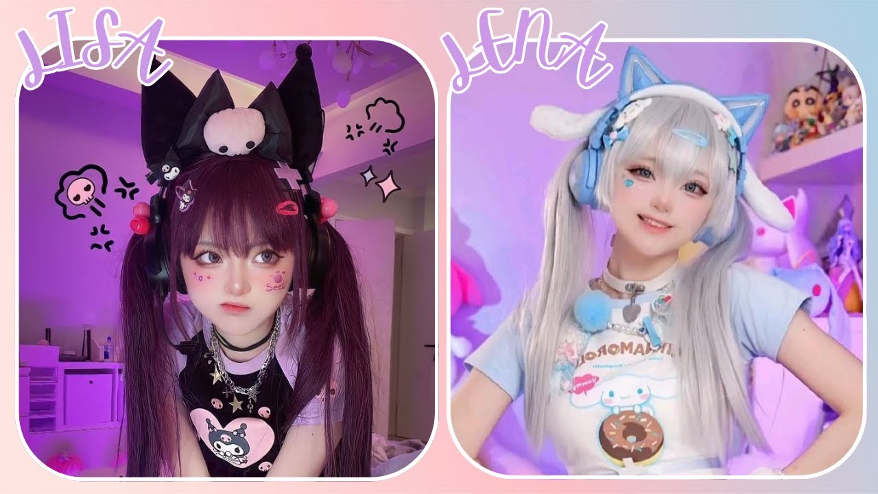 Kuromi VS Cinnamoroll💜#lisa #lena #lisaorlena #sanrio #cute #trending