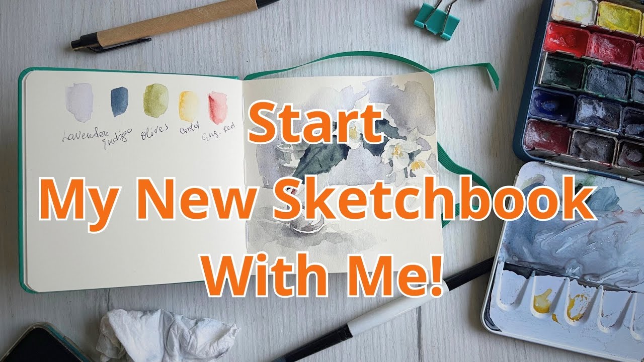 Start My New Sketchbook with Me! ✨ First Flower Sketch + Reference