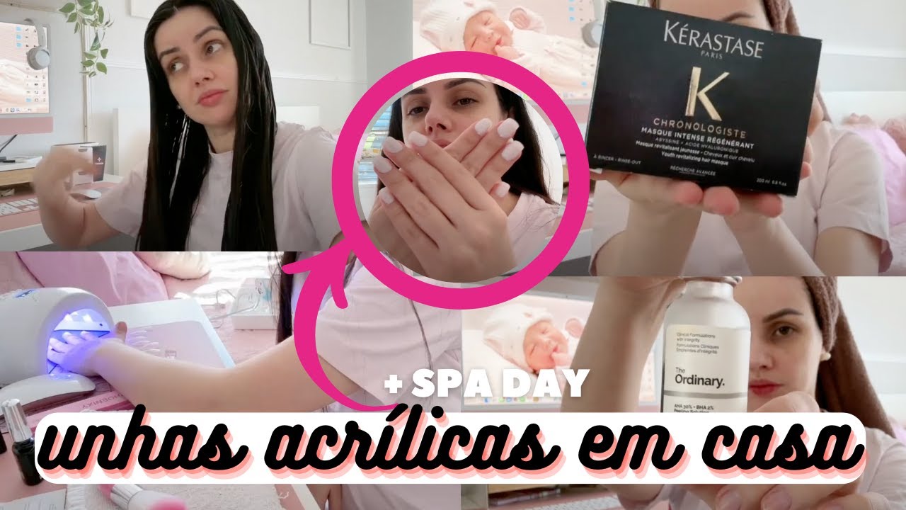 Como faço minhas unhas acrílicas + spa em casa