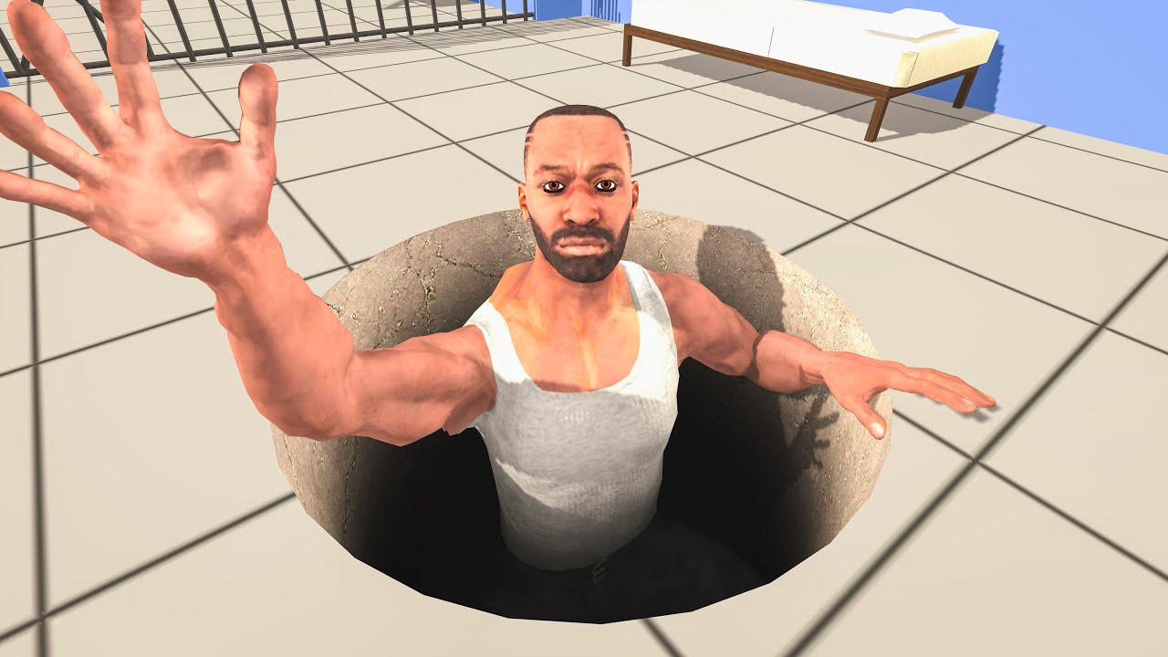 Franklin Fall in Deepest Police Station  Hole - INDIAN BIKE DRIVING 3D