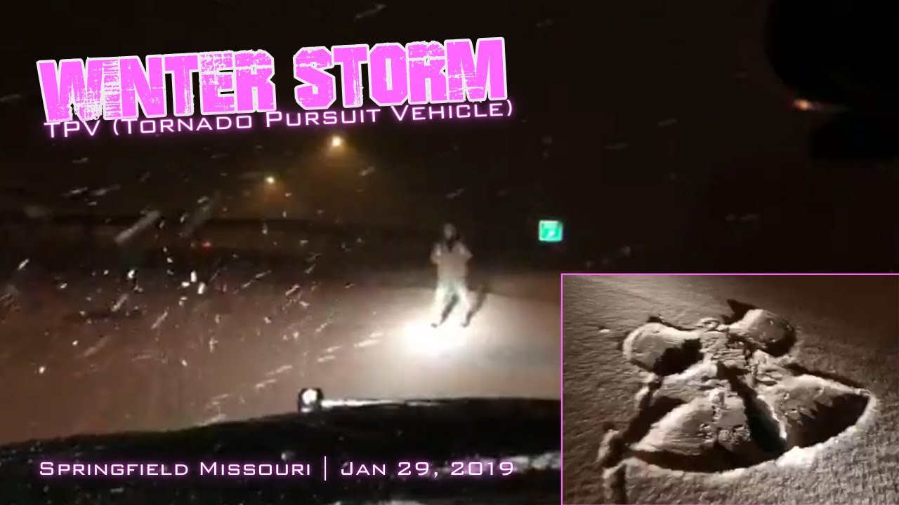 Heavy Snow Storm - Springfield, Missouri - Tornado Pursuit Vehicle | Jan 29, 2019