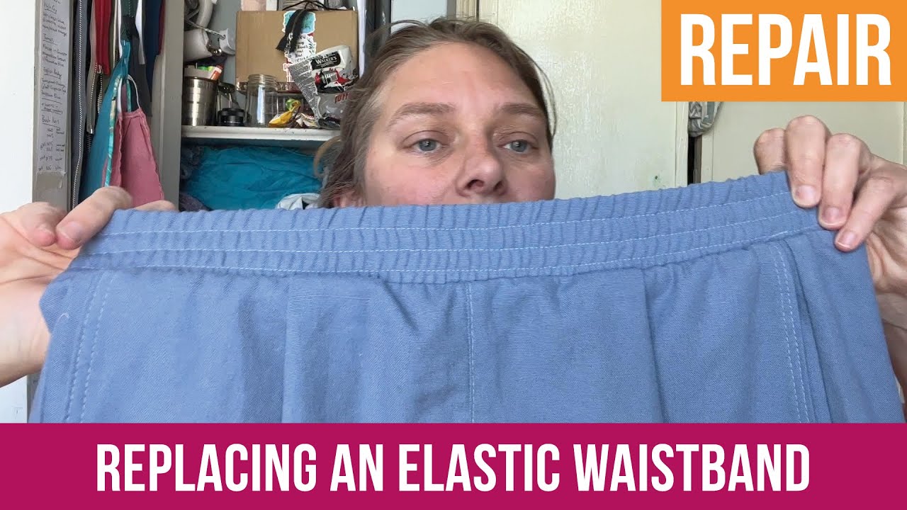 How to fix an elastic waistband on a pair of shorts