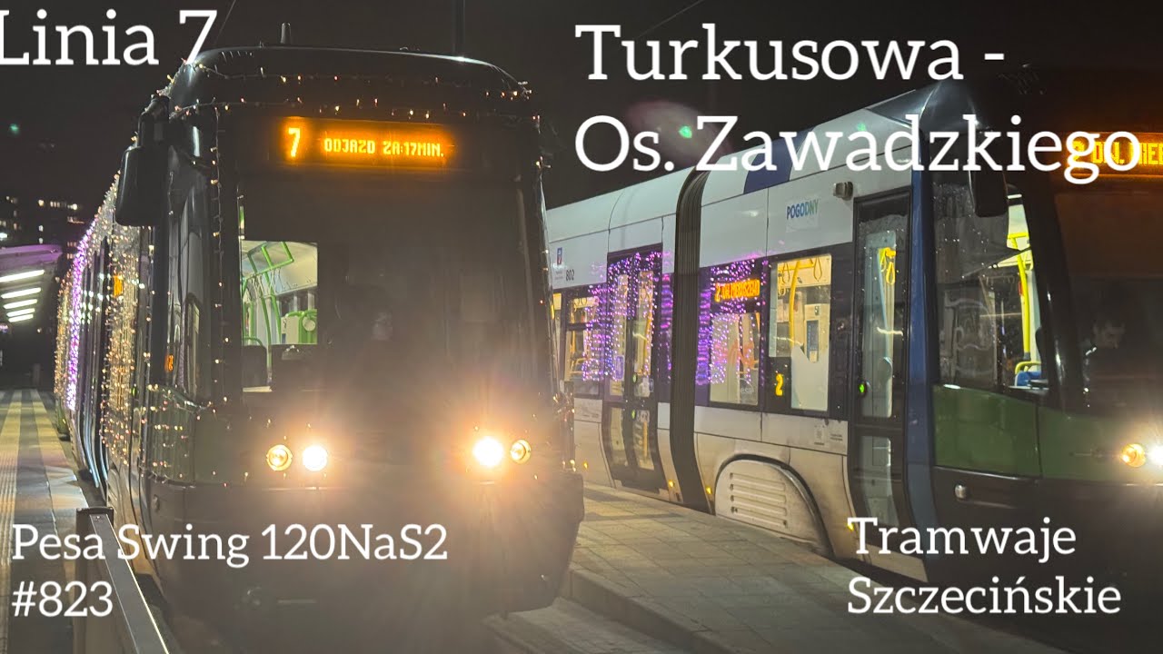 Szczecin | Pesa Swing 120NaS2 #823 Linia 7 Kier. Osiedle Zawadzkiego