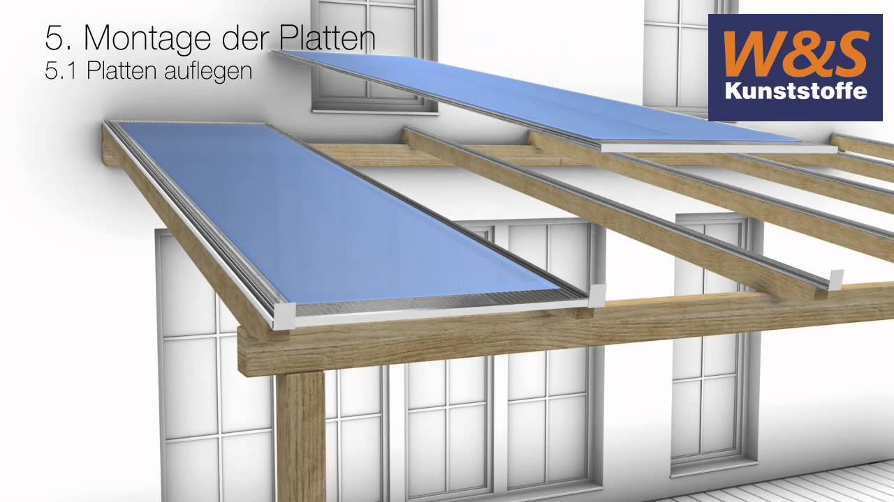 Montageanleitung von Stegplatten mit Schraubprofilen