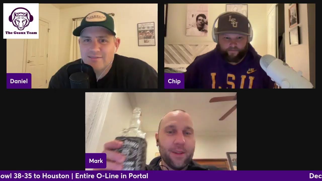 December 29, 2025 | LSU loses Texas Bowl 38-35 to Houston | Entire O-Line in Portal
