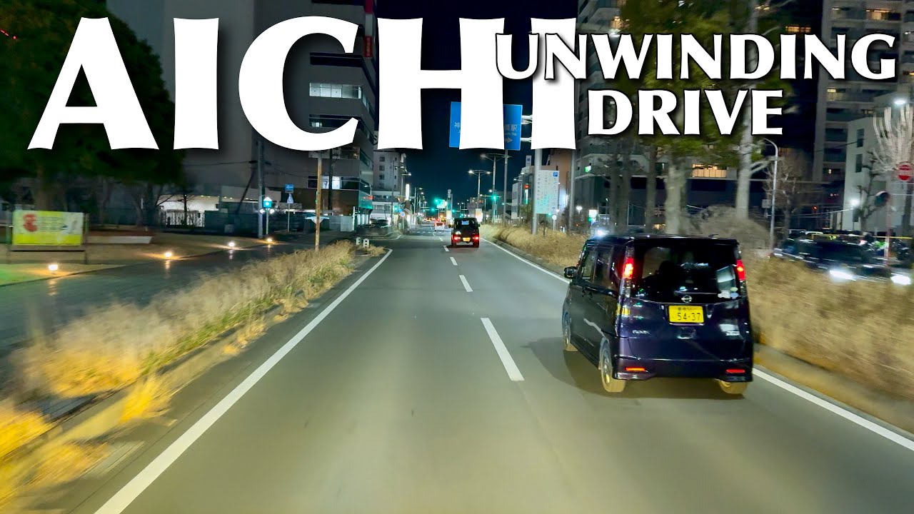 Unwinding Drive from Central Toyohashi City towards Gamagori City Aichi Prefecture