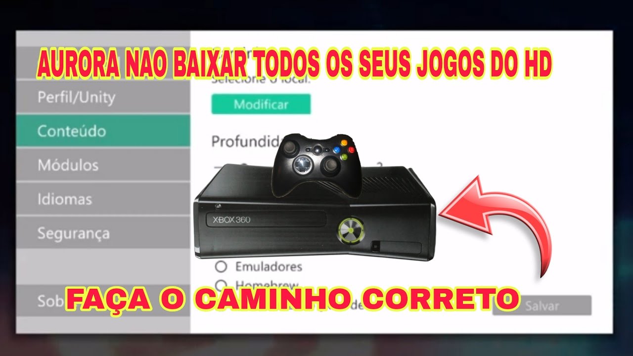 AURORA NAO ENCONTRA TODOS SEUS JOGOS DO SEU HD NO XBOX 360 RGH E JTGA