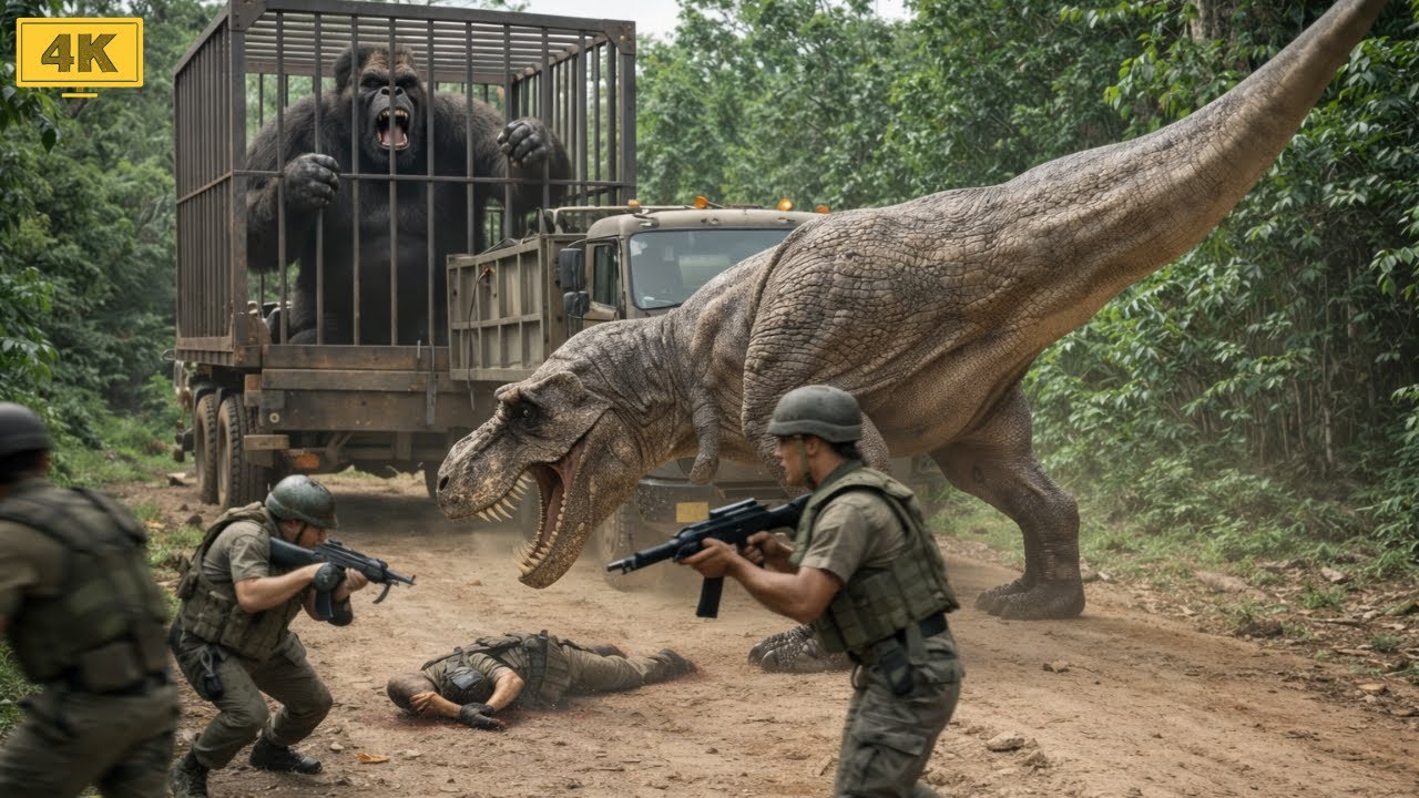 King Kong vs Giant Dinosaur – Jungle Rescue Turns Into Deadly Battle | Cinematic 8K Action | 4k