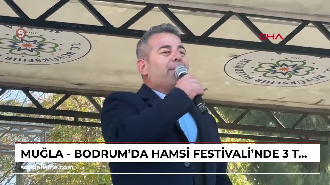 Muğla - Bodrum’da Hamsi Festivali’nde 3 ton hamsi dağıtıldı, 100 metrelik kuyruk oluştu