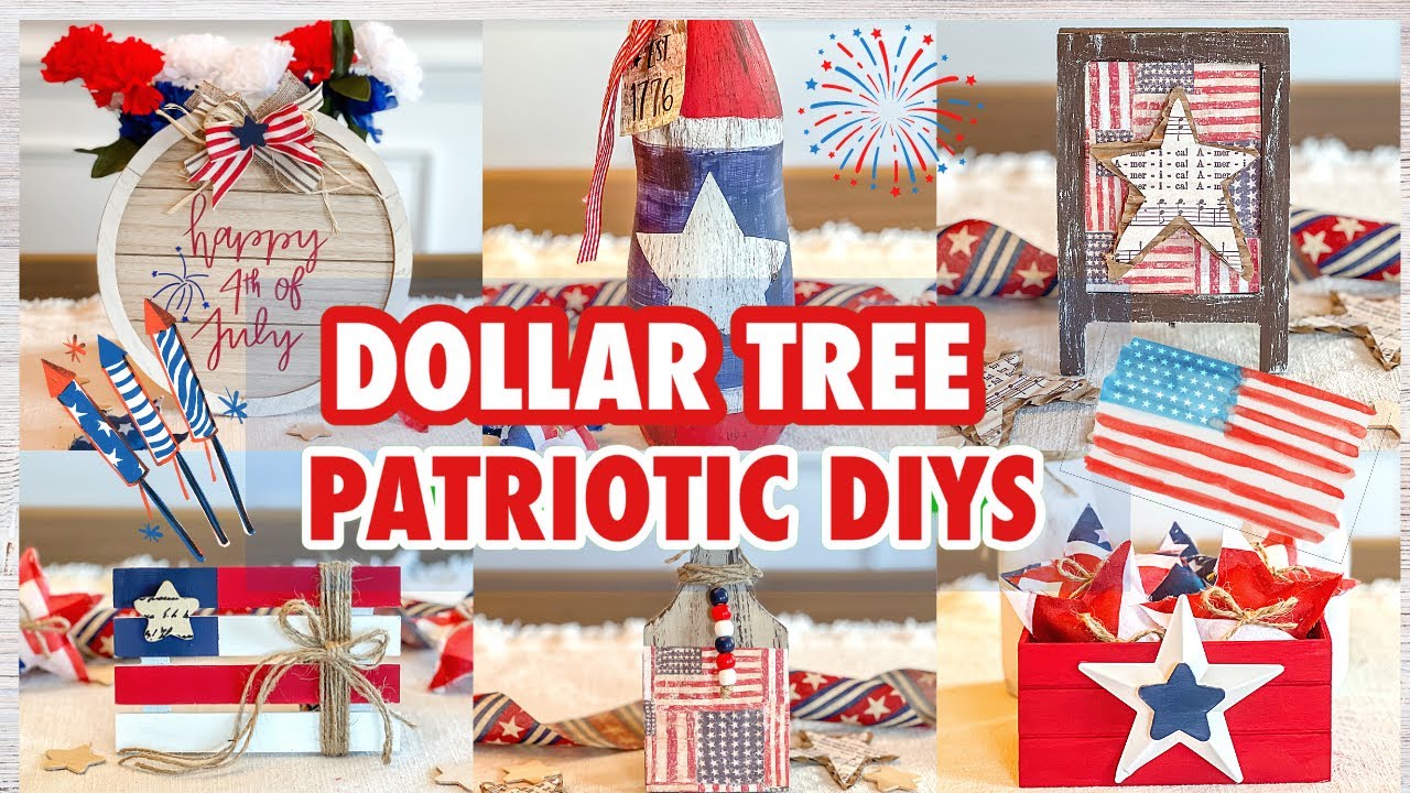 🇺🇸 NEW 4th Of July Patriotic Dollar Tree DIYS l Rustic Americana DIYS l 4th of July Home Decor