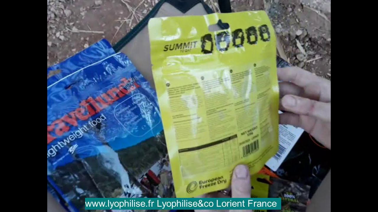 test aliments lyophilis&eacute;s