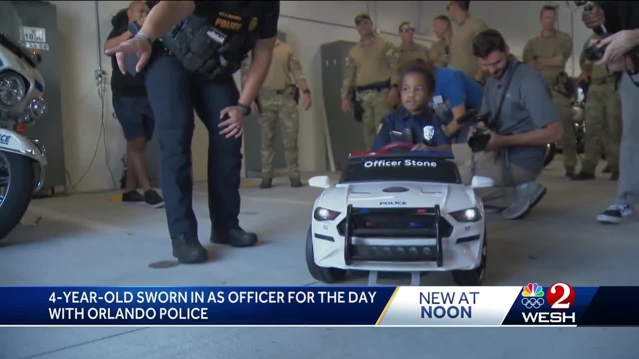 Orlando Police fulfil 4-year-old boy's dream of being an officer