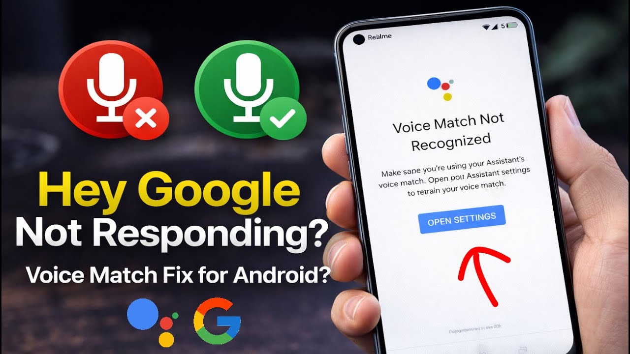 Fix &ldquo;Hey Google&rdquo; Voice Match Not Working on Realme & Android Phones (100% Working Solutions)