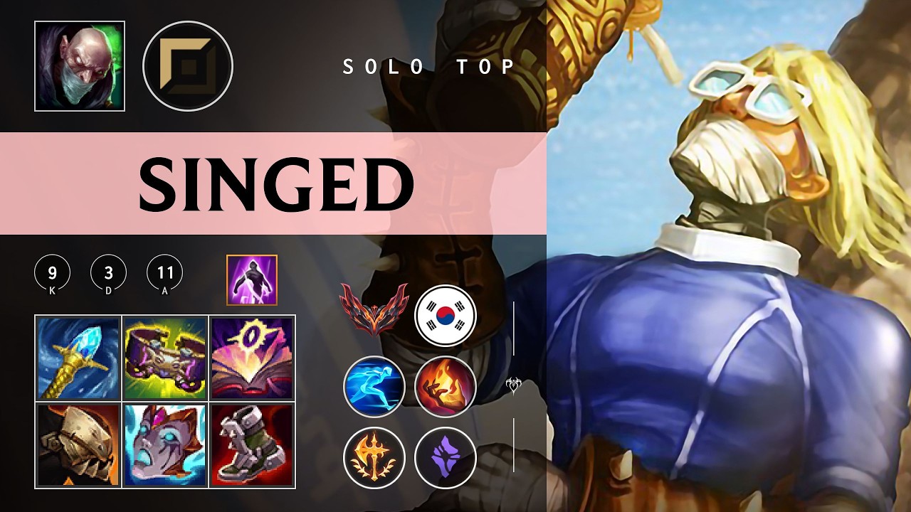 Singed Top vs Garen - KR Grandmaster Patch 26.05