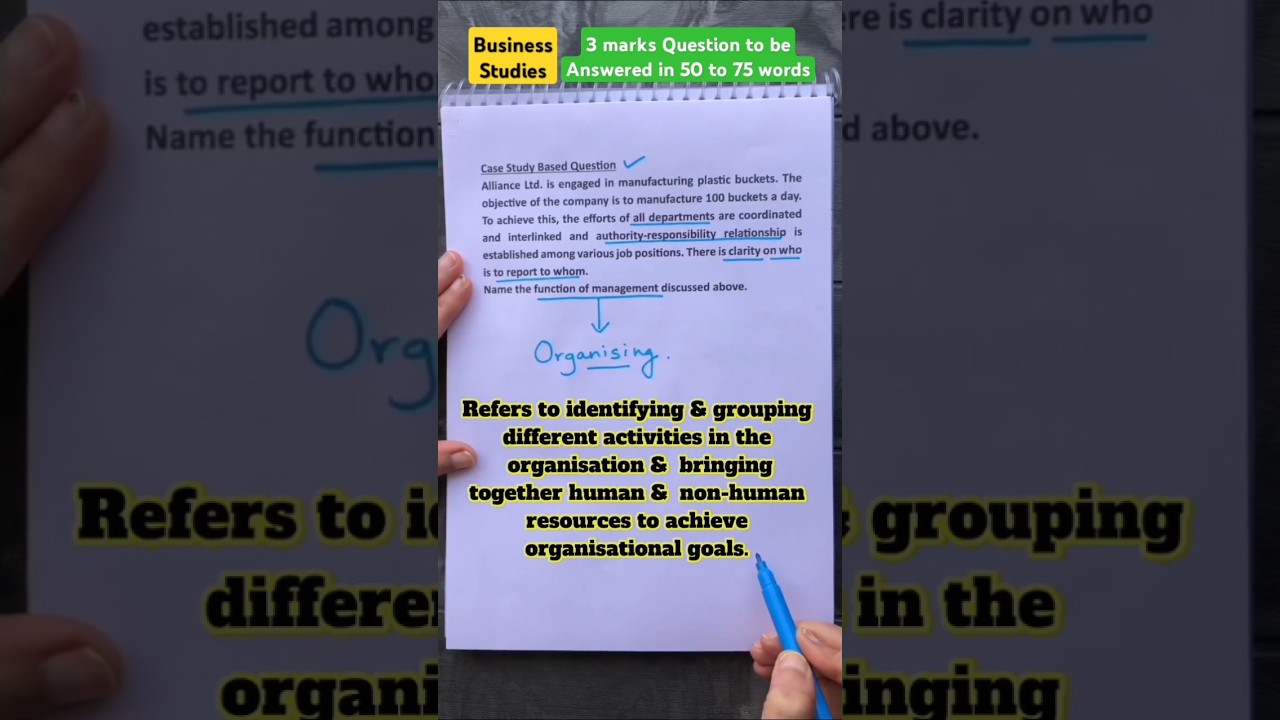 Case Study Based Question | Business Studies | Organising | Ch 5 | Class 12 