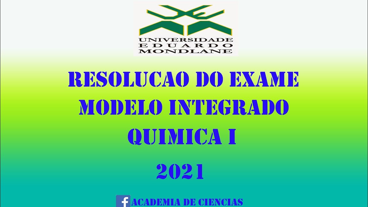 Resolução de exame de Admissão de Química UEM 2021 exercícios 35,36,37,38,39,40