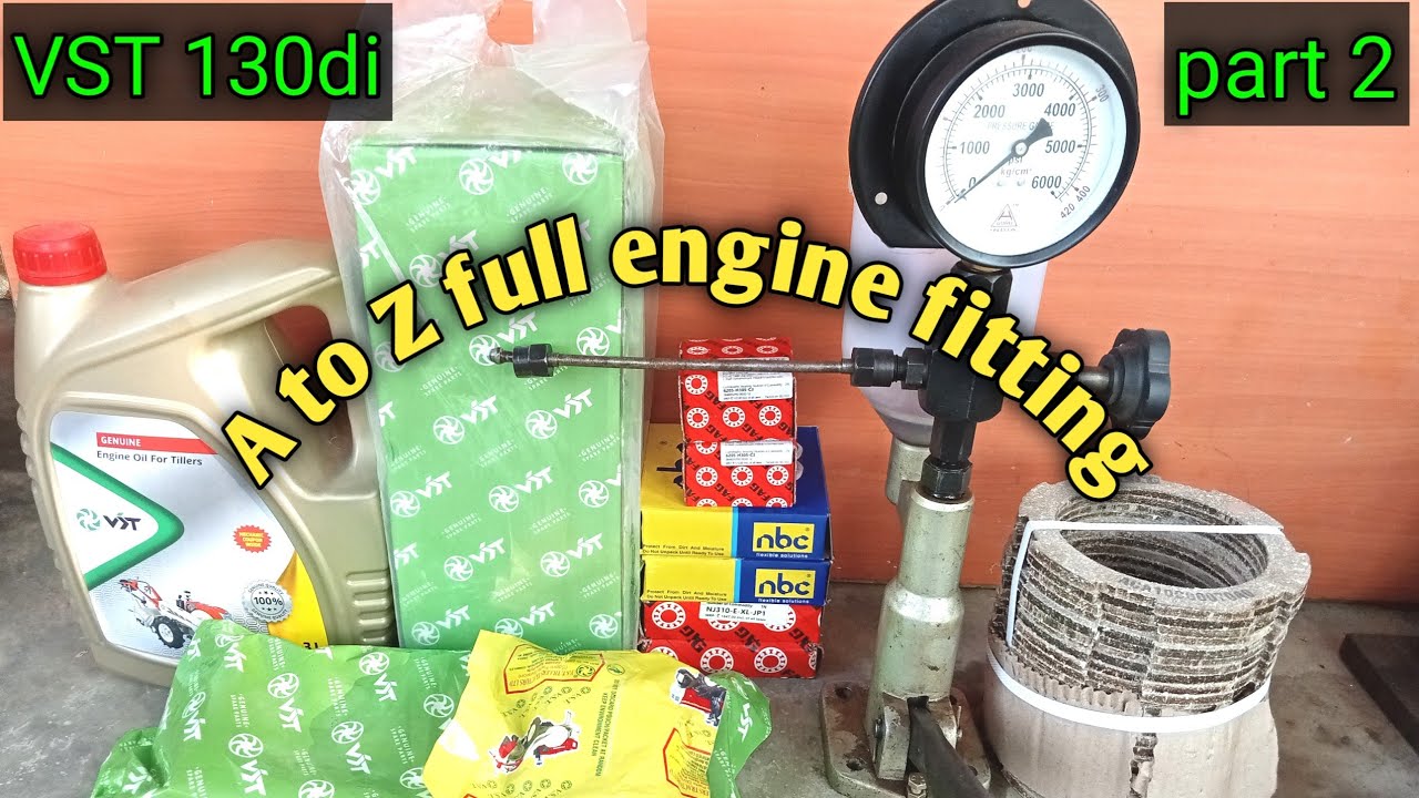 vst power tiller full engine fitting ।।power tiller engine repair