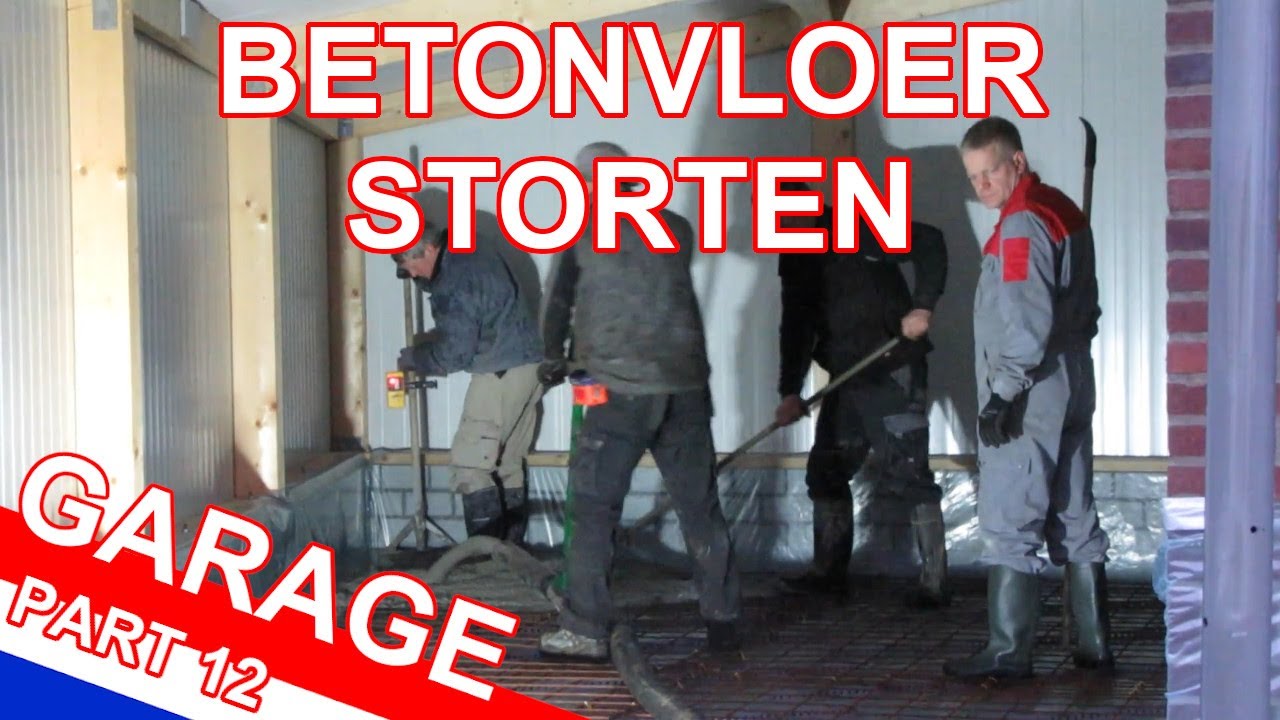 BETONVLOER STORTEN EN VOORBEREIDINGEN | Een nieuwe garage bouwen in mijn achtertuin | Deel 12