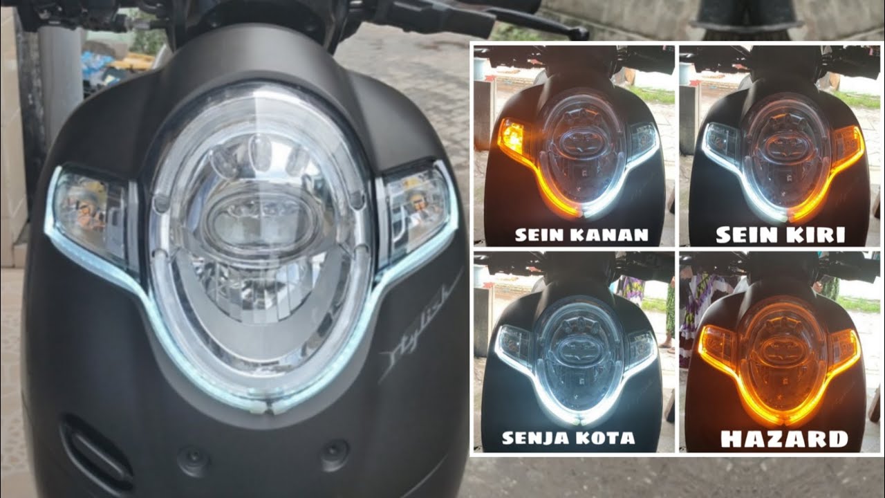 Cara memasang lampu alis di scoopy