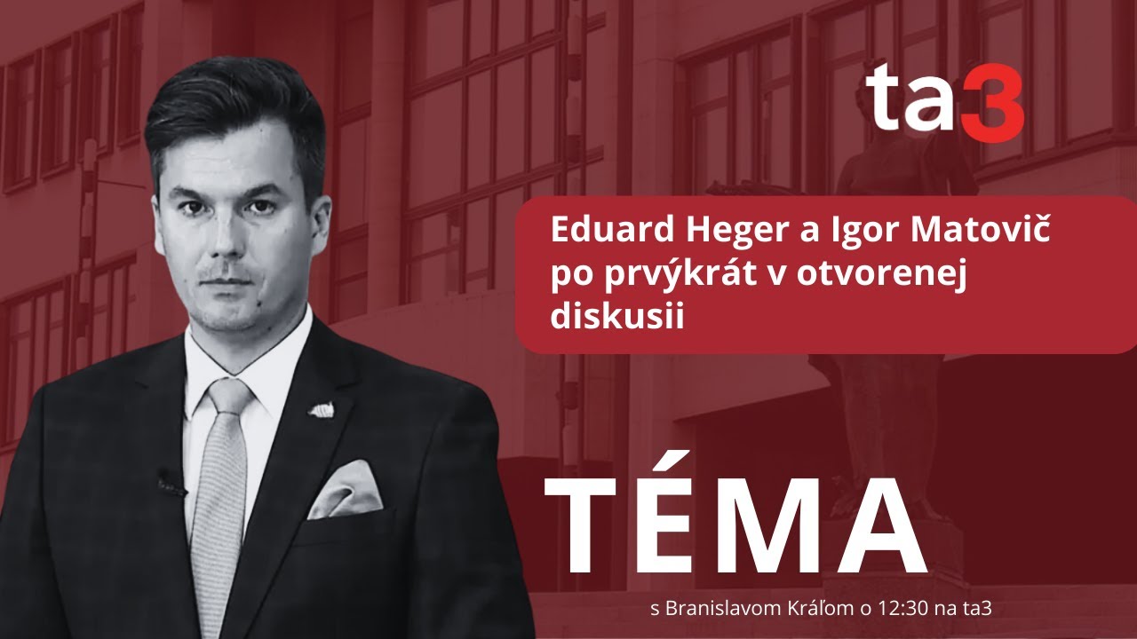 Exkluzívne: Eduard Heger a Igor Matovič po prvýkrát v otvorenej diskusii