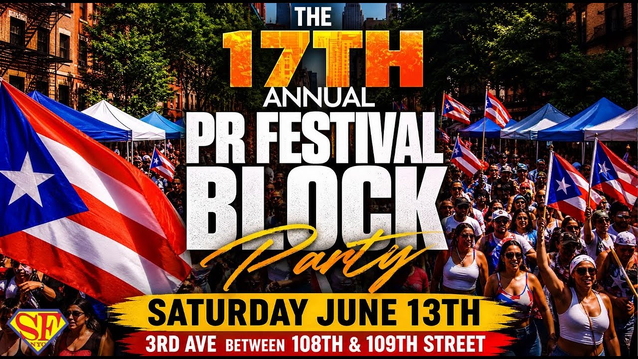 🇵🇷 LIVE NYC: 17th Puerto Rican Festival Block Party in Harlem, New York 🎉